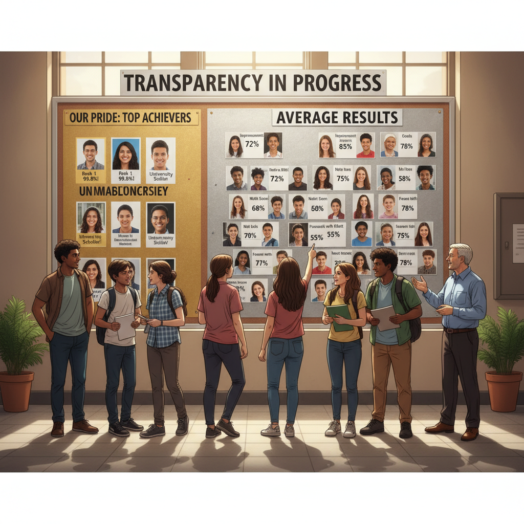 School and Coaching Result Transparency: Why Institutes Should Show Average Results Not Just Toppers